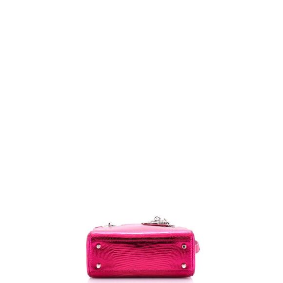Christian Dior Lady Dior Bag Lizard Mini Metallic, Pink - Picture 4 of 6